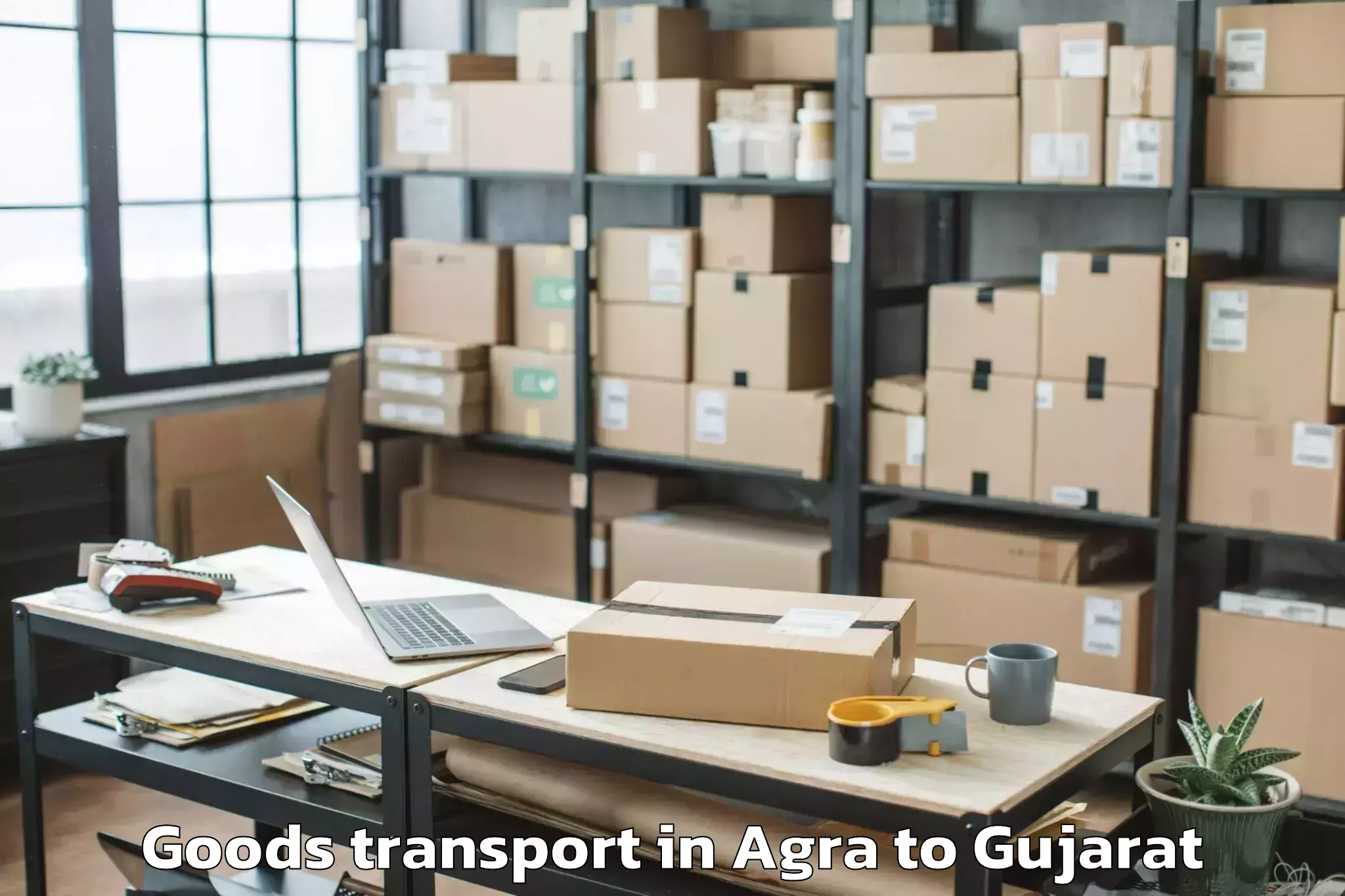 Discover Agra to Porbandar Goods Transport